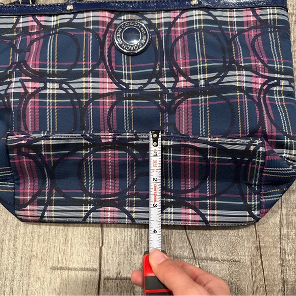 Coach Signature Stripe Berry Tartan Tote Y2K - Picture 16 of 16